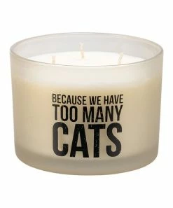 Primitives by Kathy | White 'Too Many Cats' Jar Candle