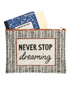 Primitives by Kathy | Brown & Black 'Never Stop Dreaming' Zip Folder