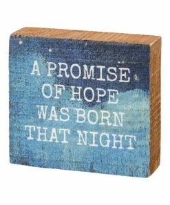 Primitives by Kathy | Blue & White 'Promise Of Hope' Box Sign