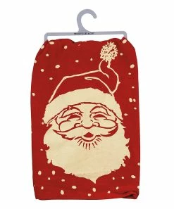 Primitives by Kathy | Red & Beige Santa Face Dish Towel