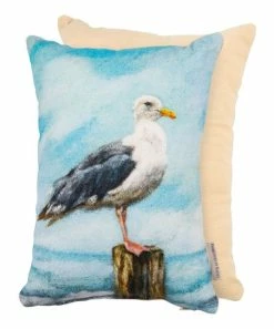 Primitives by Kathy | Blue & Beige Seagull Throw Pillow