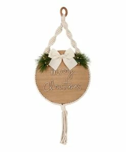 Primitives by Kathy | Brown 'Merry Christmas' Bow-Accent Hanging Décor