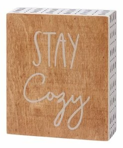 Primitives by Kathy | Brown 'Stay Cozy' Box Sign