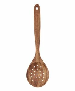 Primitives by Kathy | Brown Wooden Strainer Spoon