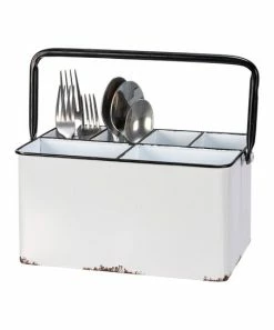 Primitives by Kathy | White Six-Section Caddy