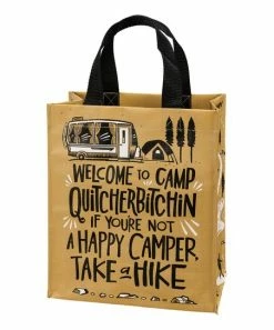 Primitives by Kathy | Yellow 'Welcome To Camp' Tote