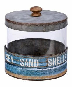 Primitives by Kathy | Blue Sea Sand Shells Canister Set