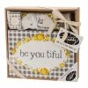 Primitives by Kathy | Gray & White Gingham 'Be You Tiful' Block Sign & Dish Towel