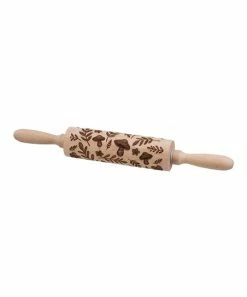 Primitives by Kathy | Brown Mushrooms Rolling Pin
