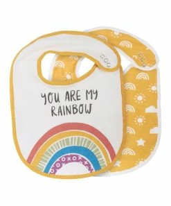 Primitives by Kathy | Yellow 'My Rainbow' Bib Set