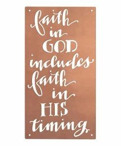 Primitives by Kathy | Coppertone 'Faith in God' Metal Wall Art