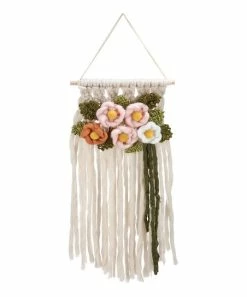 Primitives by Kathy | Beige Rose Macrame Wall Art
