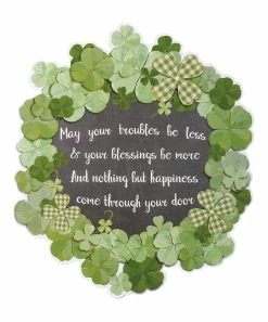 Primitives by Kathy | Green & Black 'May Your Troubles' Wall Sign