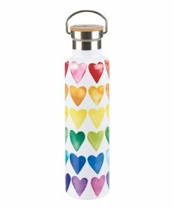 Primitives by Kathy | White & Red Heart Insulated Water Bottle
