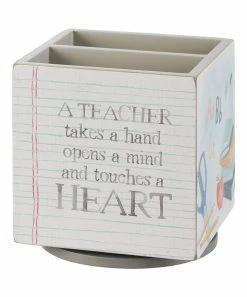Primitives by Kathy | White 'My Students Stole My Heart' Spinner Pencil Holder