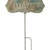 Primitives by Kathy | Distressed Blue 'Flowers Annuals & Perennials' Garden Stake