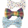 Primitives by Kathy | Light Blue Rainbow Pride Pet Bow Tie Set