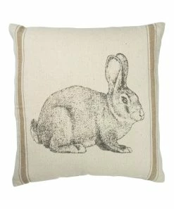 Primitives by Kathy | Tan Bunny Throw Pillow