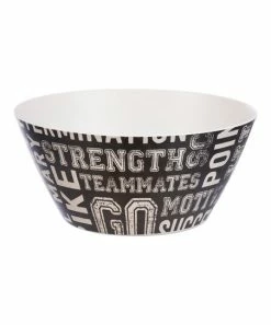 Primitives by Kathy | Black & Off-White Sports Team Words Serving Bowl