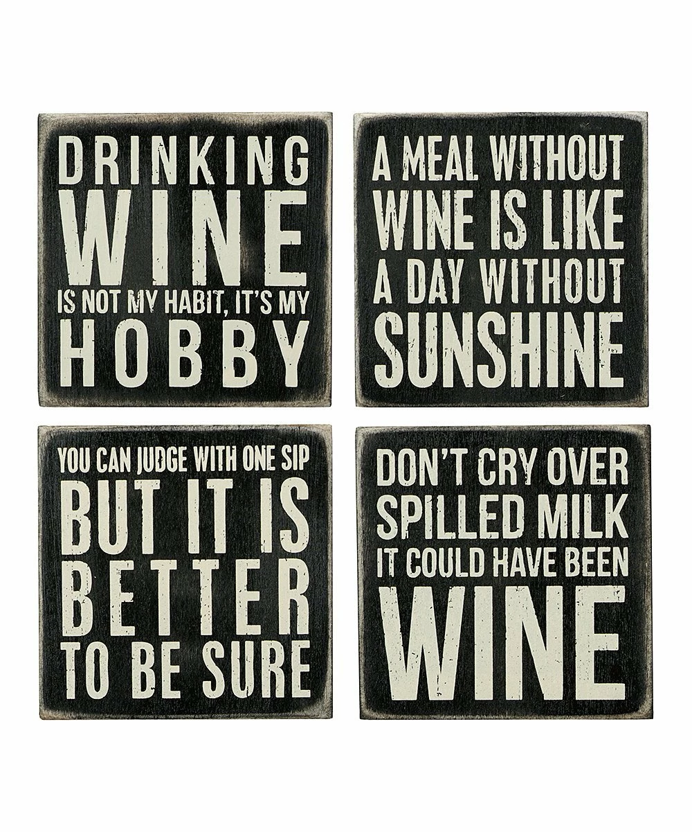 Primitives by Kathy | Wine Box Coaster Set