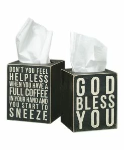 Primitives by Kathy | 'God Bless You' Tissue Box