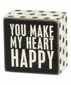 Primitives by Kathy | 'Heart Happy' Box Sign