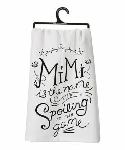 Primitives by Kathy | White 'Mimi is the Name' Dish Towel