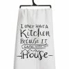 Primitives by Kathy | White & Black 'It Came With the House' Dish Towel