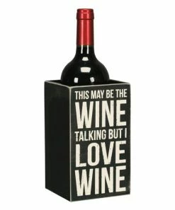 Primitives by Kathy | 'This May Be the Wine' Block Sign Wine Holder