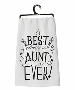 Primitives by Kathy | White 'Best Aunt Ever' Dish Towel