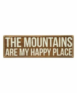 Primitives by Kathy | Rustic 'My Happy Place' Block Sign