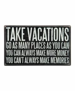 Primitives by Kathy | Wood 'Take Vacations' Box Sign