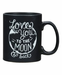 Primitives by Kathy | Black & White 'Love You' Chalk Moon Mug