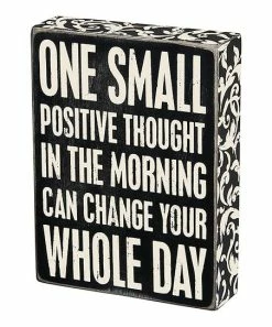 Primitives by Kathy | 'Positive Thought' Block Sign