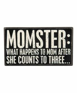 Primitives by Kathy | 'Momster' Block Sign