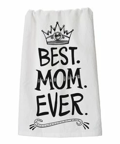 Primitives by Kathy | White 'Best Mom Ever' Dish Towel
