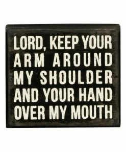 Primitives by Kathy | Black 'Around My Shoulder' Block Sign