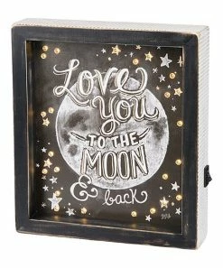 Primitives by Kathy | LED 'Moon & Back' Chalk Sign