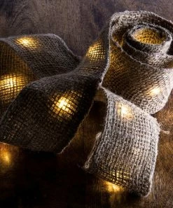 Primitives by Kathy | Lighted Burlap Ribbon