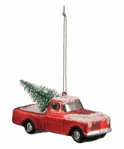 Primitives by Kathy | Holiday Truck Glass Ornament