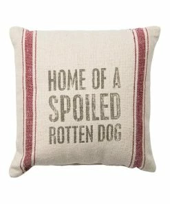 Primitives by Kathy | 'Spoiled Rotten Dog' Throw Pillow