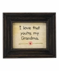 Primitives by Kathy | 'My Grandma' Stitchery Framed Wall Sign