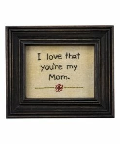 Primitives by Kathy | 'My Mom' Stitchery Framed Wall Sign