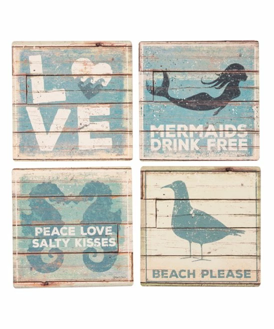 Primitives by Kathy | Beach Coaster Set