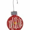 Primitives by Kathy | 'Believe' Bulb Wooden Ornament