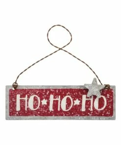 Primitives by Kathy | Red 'Ho Ho Ho' Tin Sign