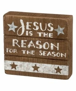 Primitives by Kathy | 'Jesus is the Reason' Block Sign