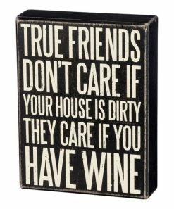 Primitives by Kathy | 'True Friends' Block Sign