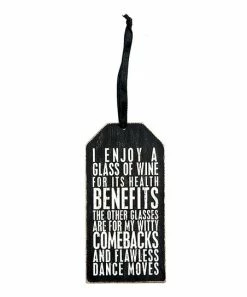 Primitives by Kathy | 'A Glass of Wine' Bottle Gift Tag