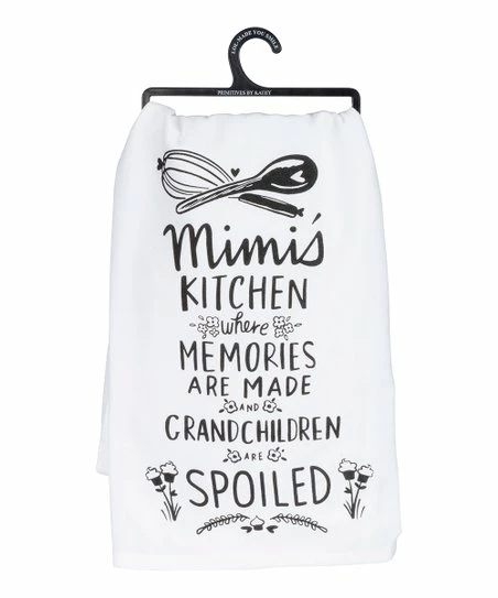 Primitives by Kathy | White 'Mimi's Kitchen' Dish Towel